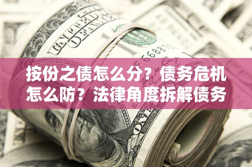 武汉按份之债怎么分？债务危机怎么防？法律角度拆解债务分配与风险自保指南