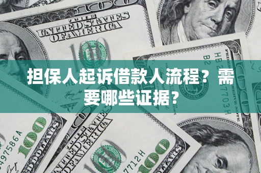 武汉担保人起诉借款人流程?需要哪些证据? 武汉担保人起诉借款人流程?需要哪些证据?