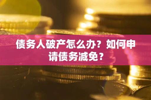 武汉债务人破产怎么办？如何申请债务减免？
