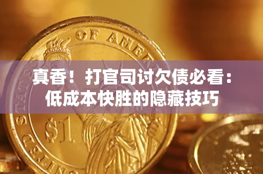 武汉真香！打官司讨欠债必看：低成本快胜的隐藏技巧