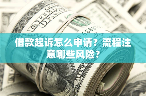 武汉借款起诉怎么申请？流程注意哪些风险？